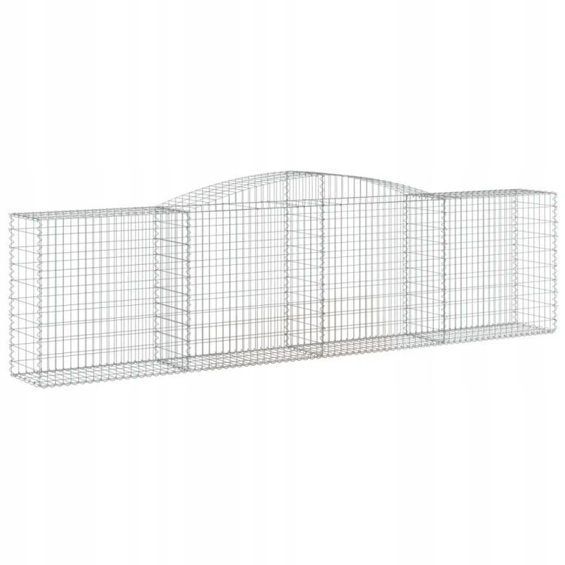 Dekoratyvinis gabioninis krepšelis 400x50x100/120cm - sidabrinis