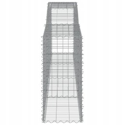 Decorative gabion basket 400x50x100/120cm - silver