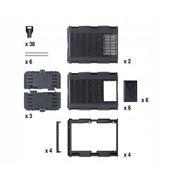 3 skyrių komposterio modulis compogreen 1200l juodas iklm1200c s411