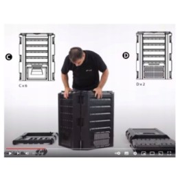 Prosperplast komposteris 800l juodas modulis