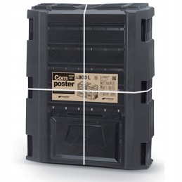 Dviejų kamerų sodo komposteris, 800l, virtuvės atliekos, žolė, lapai