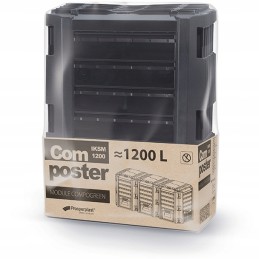 Sodo komposteris, trijų kamerų, ventiliacija, 1200 l