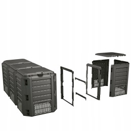 Sodo komposteris, trijų kamerų, ventiliacija, 1200 l