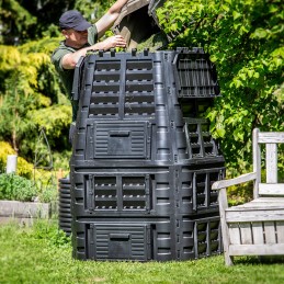 Modulinis sodo komposteris, juodas, ištisus metus, didelis