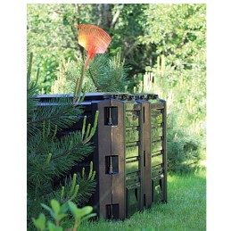 Didelis sodo komposteris, dviejų kamerų, 800l, atsparus šalčiui, talpus sodui