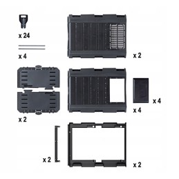 Didelis sodo komposteris, dviejų kamerų, 800l, atsparus šalčiui, talpus sodui