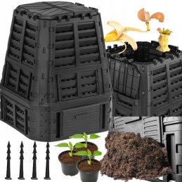 Modulinis komposteris, ištisus metus, atsparus šalčiui, 740l, sodas, namas, didelis