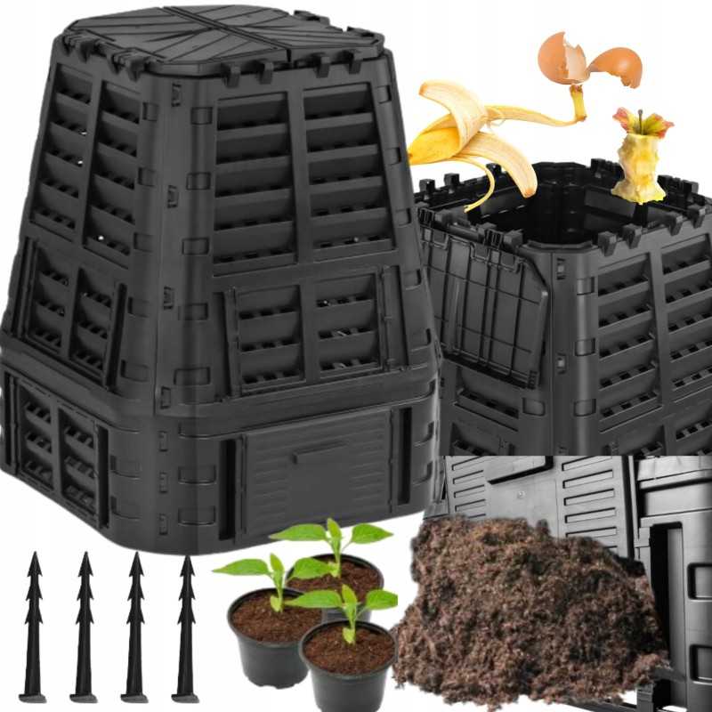 Modulinis komposteris, ištisus metus, atsparus šalčiui, 740l, sodas, namas, didelis