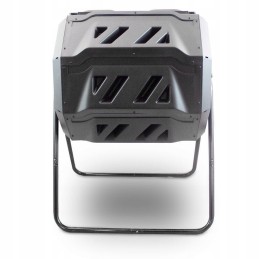 Būgninis komposteris sodui, 160 l, besisukantis, dviejų kamerų