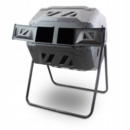 Būgninis komposteris sodui, 160 l, besisukantis, dviejų kamerų