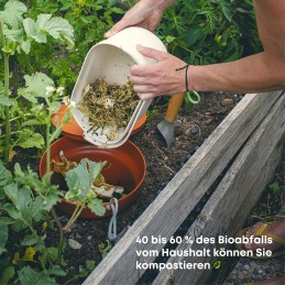 Sliekinis komposteris, 12 litrų, sodui, požeminis sliekinis komposteris laidojimui, dizaineris pagamintas iš perdirbto plastiko,