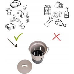 Sliekinis komposteris, 12 litrų, sodui, požeminis sliekinis komposteris laidojimui, dizaineris pagamintas iš perdirbto plastiko,