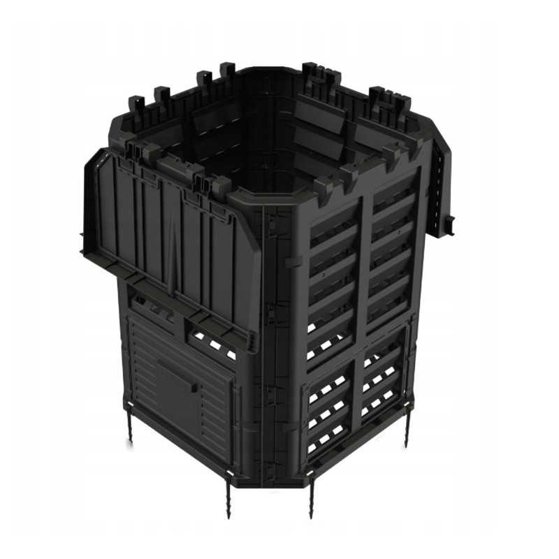 Plastikinis sodo komposteris, juodas, 300 l