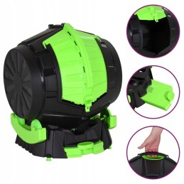 Rotorinis komposteris 50l, juodas, 49,5x44,5x57cm