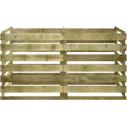Komposto dėžė, impregnuota pušies mediena, 180x90x90 cm