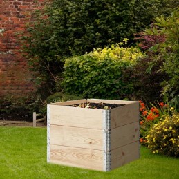 Aukštas medinis eko sodo komposteris, 840 litrų