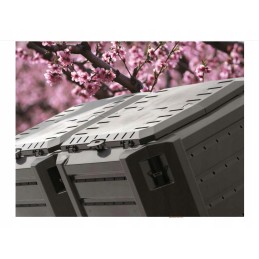 Modulinis dviejų kamerų komposteris, juodas, 800 l komposteris