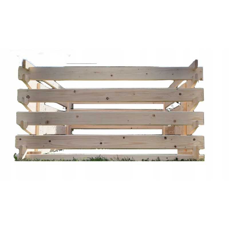 Medinis sodo komposteris, impregnuotas sėmenų laku, 750 litrų