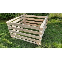 Medinis sodo komposteris, impregnuotas sėmenų laku, 750 litrų