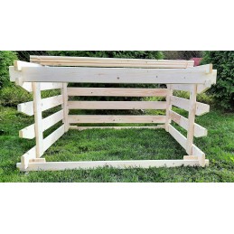 Medinis sodo komposteris, impregnuotas sėmenų laku, 750 litrų