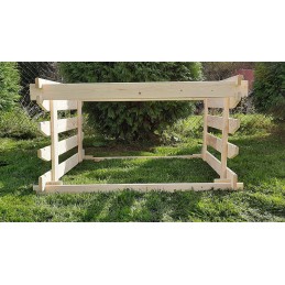 Medinis sodo komposteris, impregnuotas sėmenų laku, 750 litrų