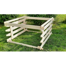 Medinis sodo komposteris, impregnuotas sėmenų laku, 750 litrų