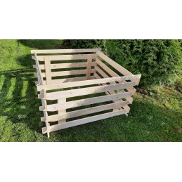 Medinis sodo komposteris, impregnuotas sėmenų laku, 750 litrų