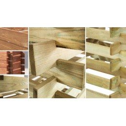 Sodo komposteris, medinis modulinis komposteris, eko kurmių tinklas