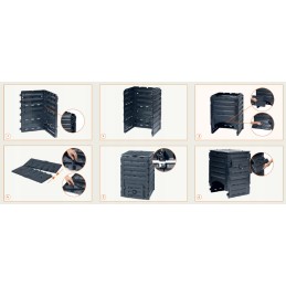 450l modulinis sodo komposteris su ekologišku pagrindu