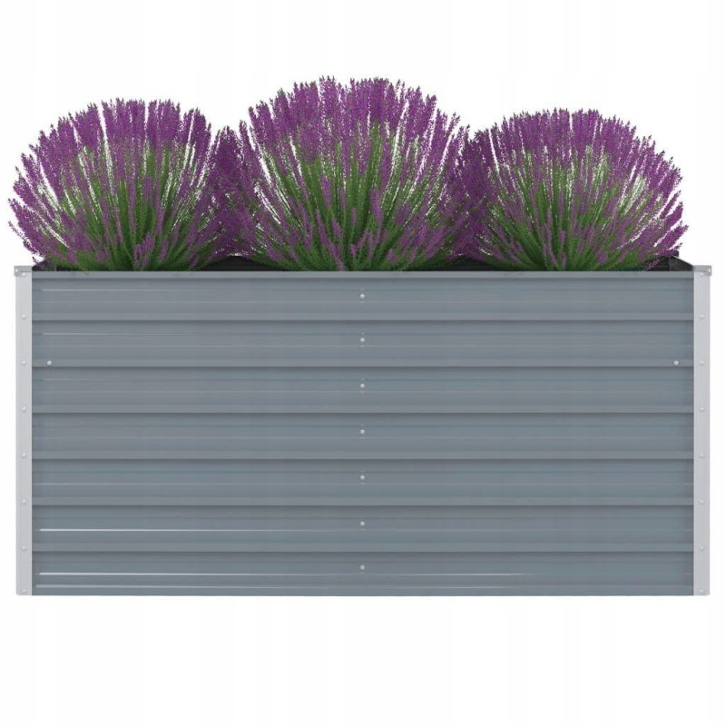 Garden pot 160 x 80 x 77 cm galvanized steel