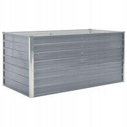 Garden pot 160 x 80 x 77 cm galvanized steel