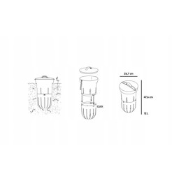 Ekologiškas 12 litrų plastikinis žemių komposteris