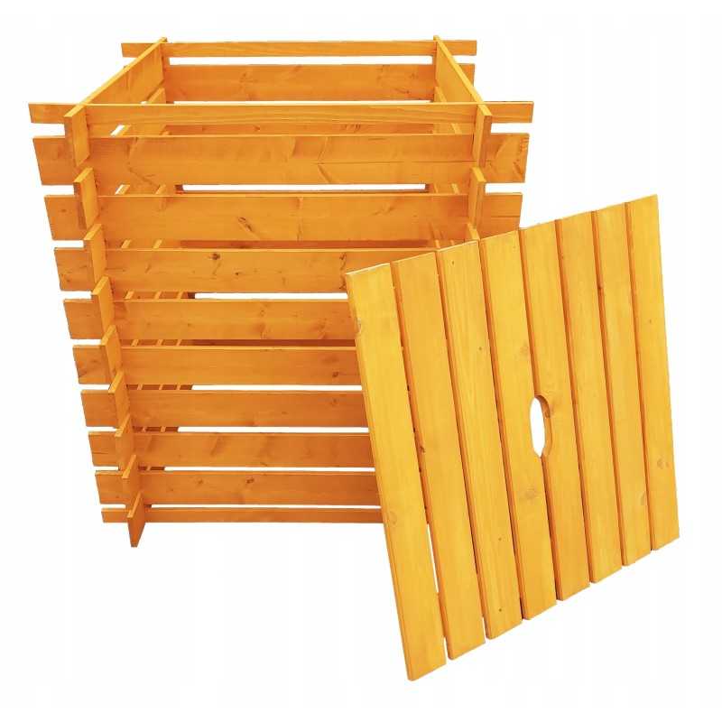 700l medinis komposteris su pušiniu dangteliu