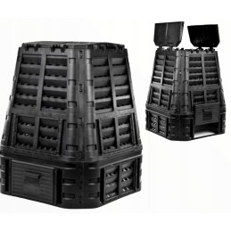 Juodas komposteris, 1 kameros, 740 l, didelis, ilgaamžis