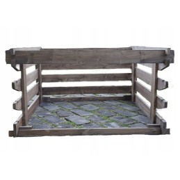 Atidaromas medinis komposteris, 750 l, impregnuotas