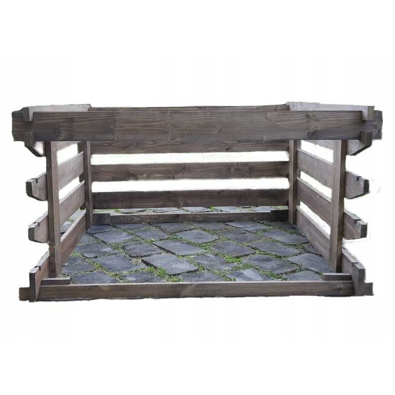 Atidaromas medinis komposteris, 750 l, impregnuotas