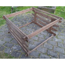 Atidaromas medinis komposteris, 750 l, impregnuotas