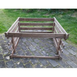 Atidaromas medinis komposteris, 750 l, impregnuotas