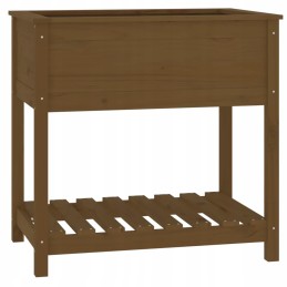 Vidaxl Planter with Shelf Honey Brown 82 5x54x81 cm Pinewood