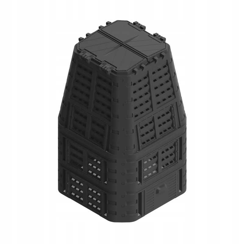 Multi 1000l patrulinis komposteris juodas