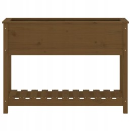 Vidaxl Planter with Shelf Honey Brown 111.5x34.5x81 cm Pinewood