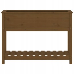 Vidaxl Planter with Shelf Honey Brown 111.5x34.5x81 cm Pinewood