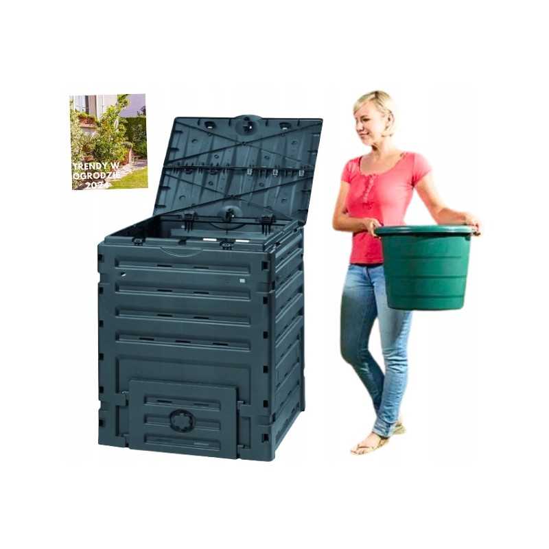 Tvirtas sodo komposteris 450 l, patvarus, erdvus, ventiliuojamas, dovana