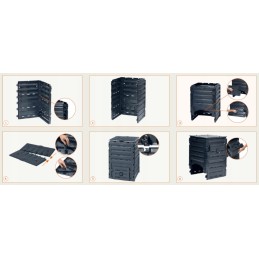 Tvirtas sodo komposteris 450 l, patvarus, erdvus, ventiliuojamas, dovana