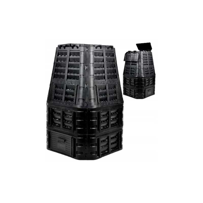 Juodas komposteris, 1 kameros, 1000 l, didelis