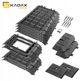 Juodas sodo komposteris, ištisus metus, atsparus šalčiui, 750 litrų talpos bakas