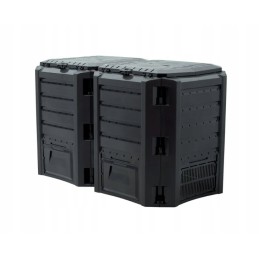 800l 2 kamerų modulinis komposteris, atsparus šalčiui