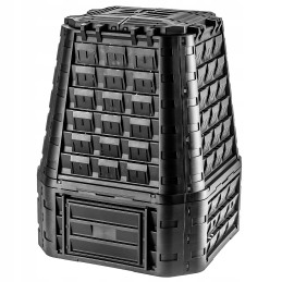 Juodas sodo komposteris, ištisus metus, atsparus šalčiui, atliekų bakas, 750 litrų