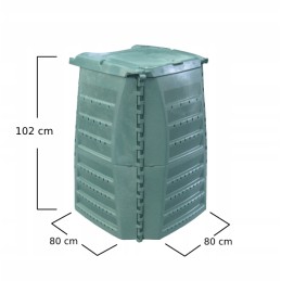 400l juodas komposteris, patobulintas modelis