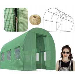 Sodo folijos tunelinis šiltnamis 2x3m folija 6m2 300x200x200 žalia